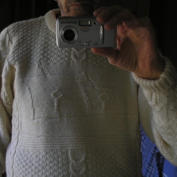 Men's Irish Fisherman Sweater SMALL 100% Wool - Picture 2 of 5